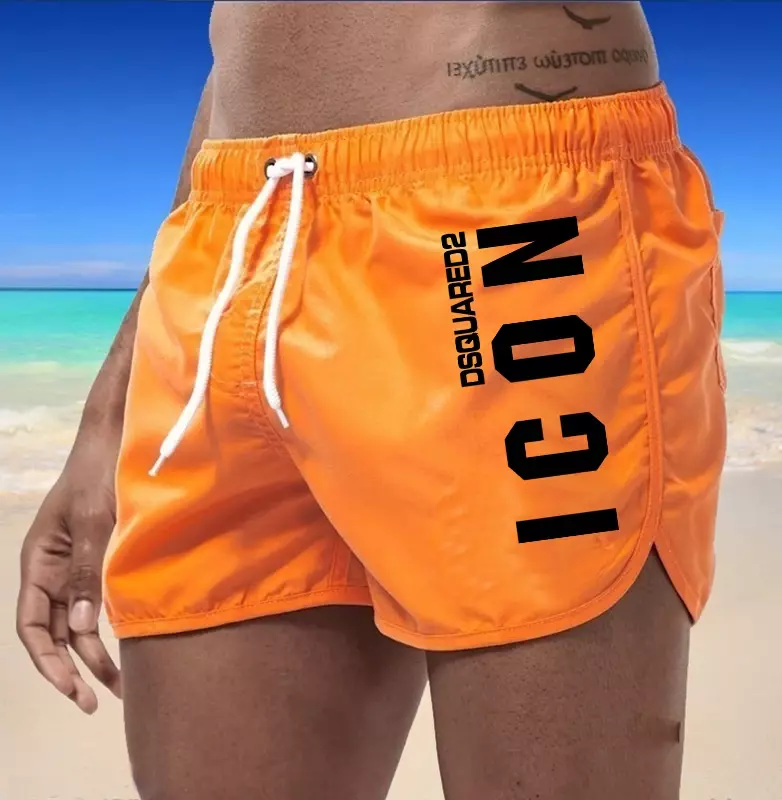 Bañador deportivo para hombre, ropa de baño Sexy, pantalones cortos de playa, tabla de Surf, 2024