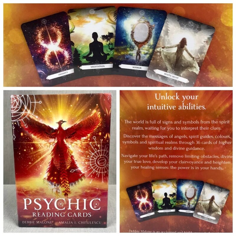 Carte da 36 pezzi carte da lettura psichiche: sveglia le tue capacità psichiche 10.4*7.3cm