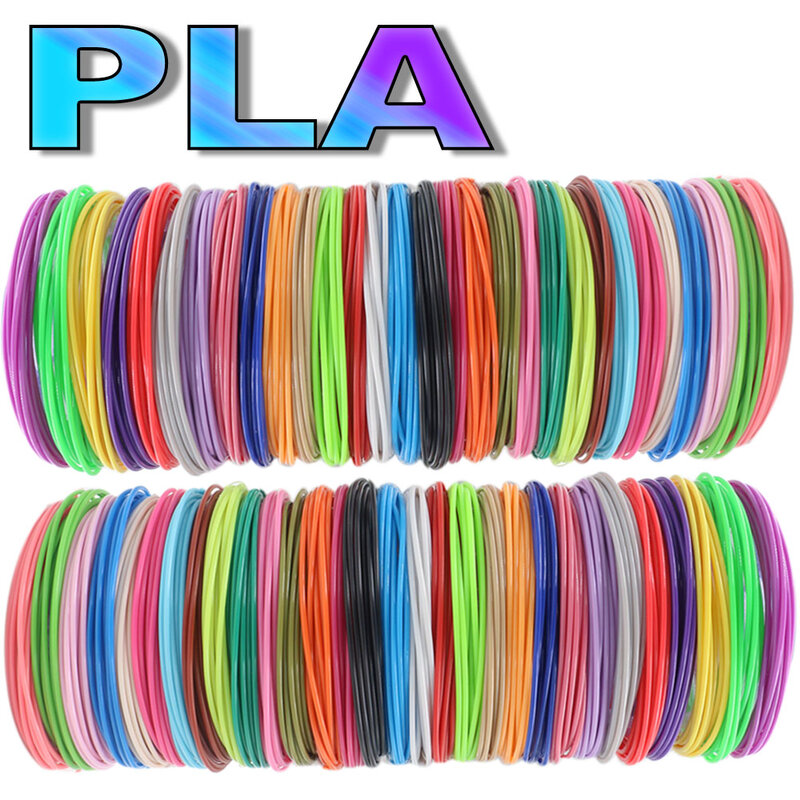 Filament PLA coloré pour stylo d'impression 3D Diamètre 1,75 mm 10/20/30 couleurs 100M 150M 200M Incolore et inodore Sûr et respectueux de l'environnement Stylo d'impression 3D Consommables pour enfants