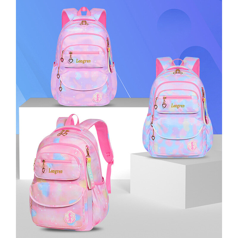 Girls Primary Princess School Backpack Schoolbag for Pupils In Grades 1-3-6 Waterproof Children School Bags for Kids Mochila New