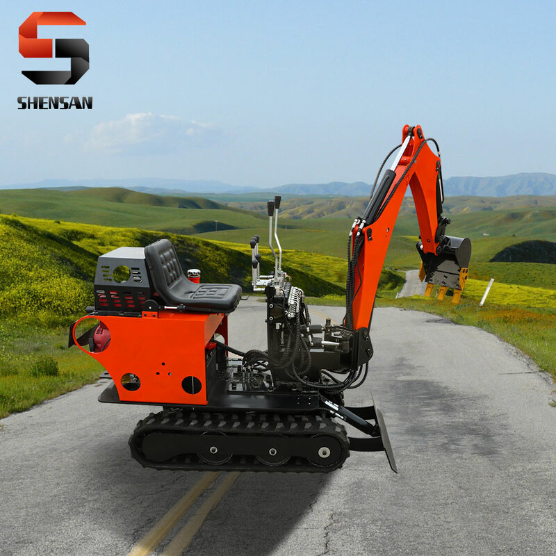 1.3ton transmission hydraulic agricultrual medium-size excavator solid design with sidesway and chassis telescopic customized