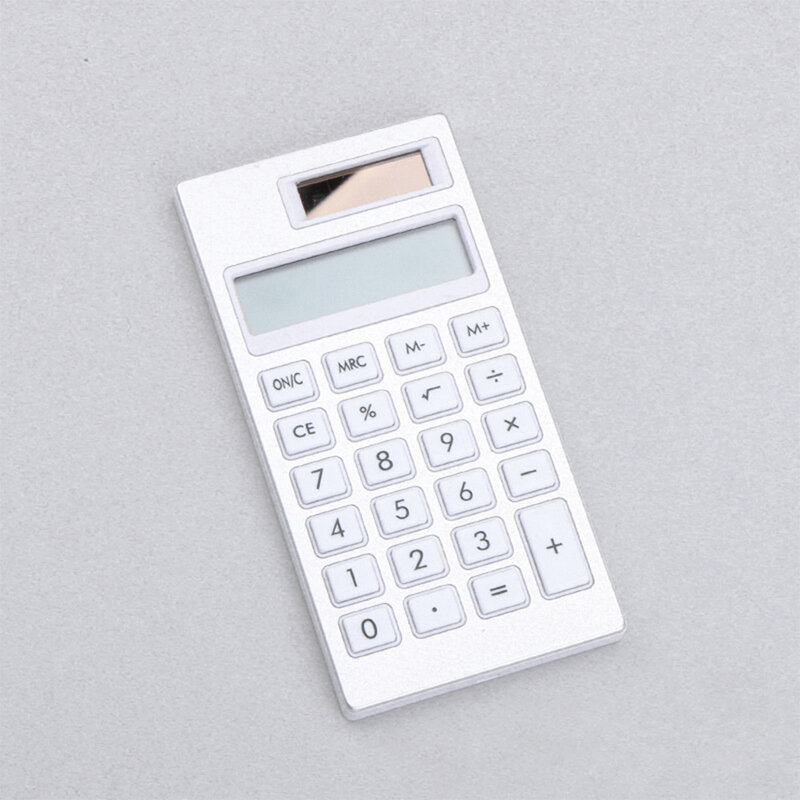 Mini calculatrice silencieuse 12 bits, calculatrice solaire ultra fine, calculatrice créative électronique pour l'école et le bureau