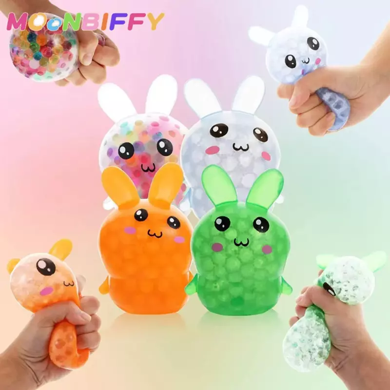 Kawaii Bunny Squishy Balls Anti Stress ansia sollievo cestino Stuffers regalo divertente giocattoli sensoriali per bambini giocattolo palla Squishy giocattolo
