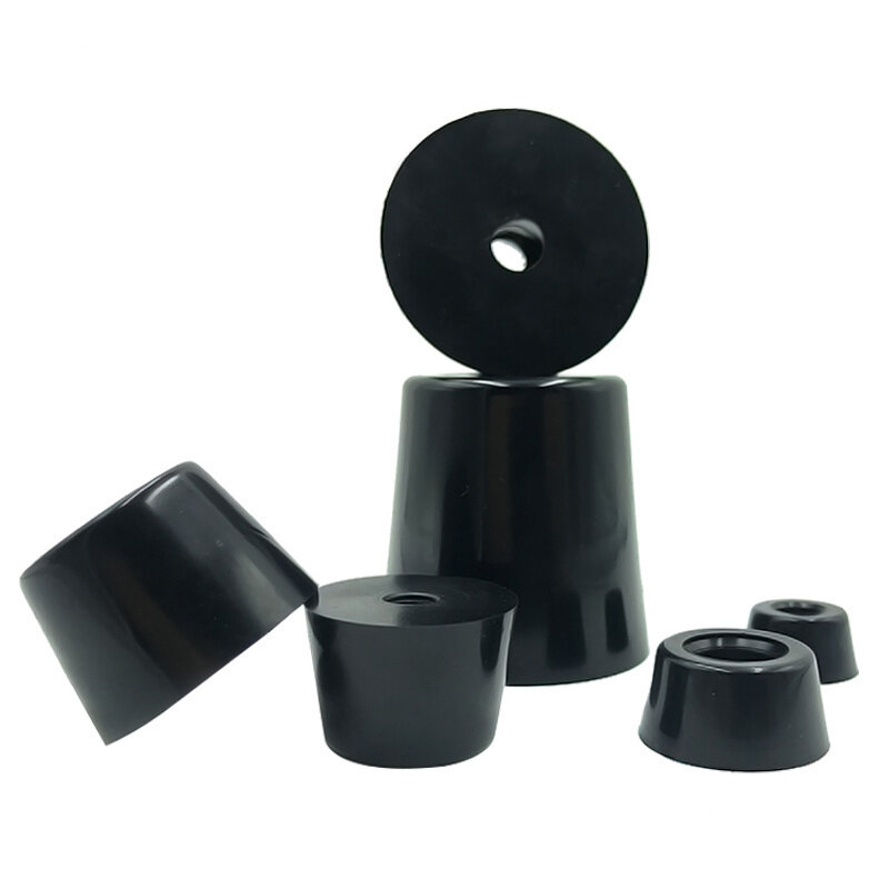 8 Piece Anti-Slip Furniture Feet Black Speaker Cabinet Table Top Box Conical Bumper Rubber Pad Floor Protector Furniture Parts