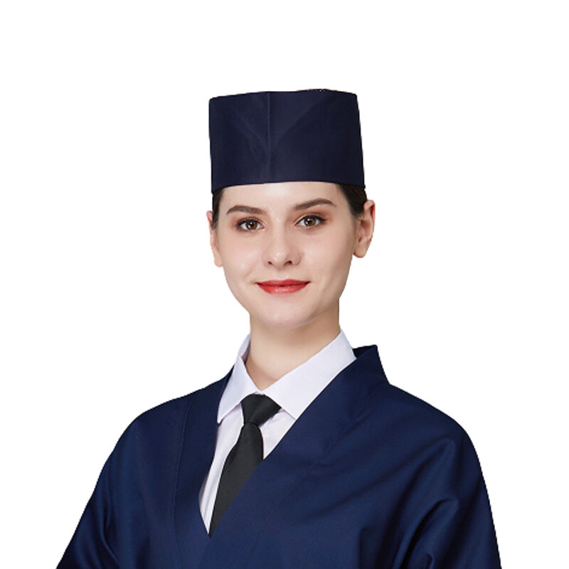 Topi Sushi Bernapas Topi Koki Wanita Restoran Topi Masak Pria Hotel Topi Kerja Pelayan Masakan Jepang dan Korea Jala