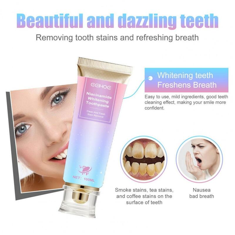 Dental Care Toothpaste for Use Breath Whitening Toothpaste for Stain Removal Easy Squeeze Design Unisex Supply 100ml
