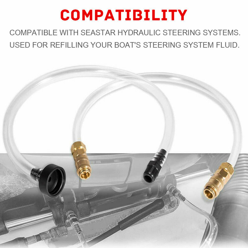 Bleed Kit Filler Kit Hydraulic Steering System Tube Hose Filler Tube Marine Accessories for Seastar Hydraulic Helm Parts