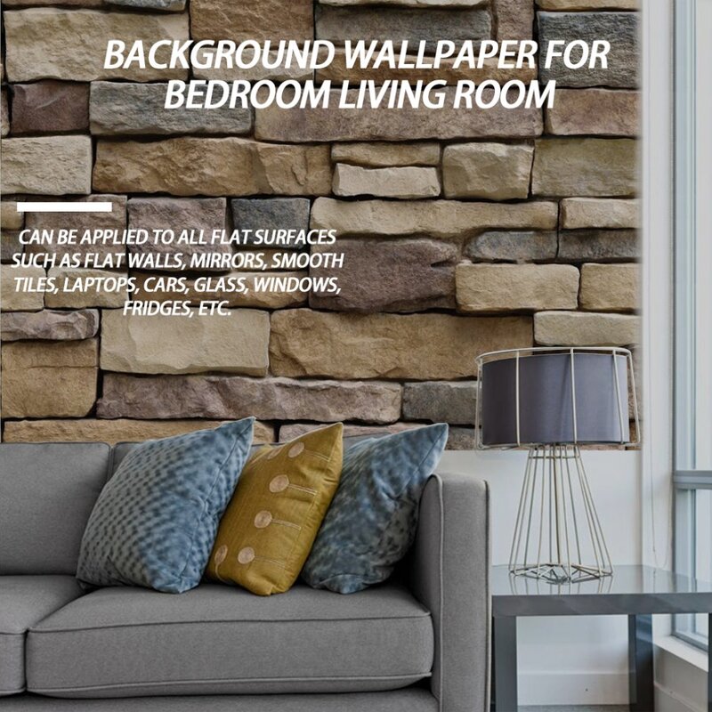 3D PVC Wood Grain Papel de parede, auto-adesivo Tijolo Pedra Wallpaper, Hot Home Decor, Sala e Decoração Quarto