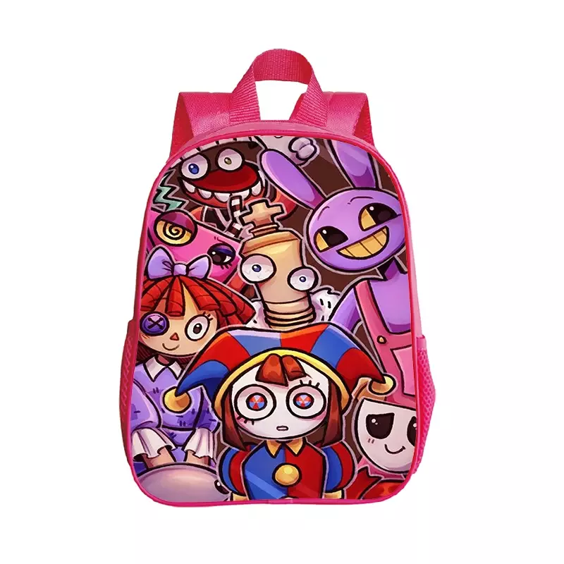 Mochilas de circo Digital para niños y niñas, mochilas de guardería, bolsa de libros Rosa impermeable, mochilas escolares para niños, mochila de Anime para niños