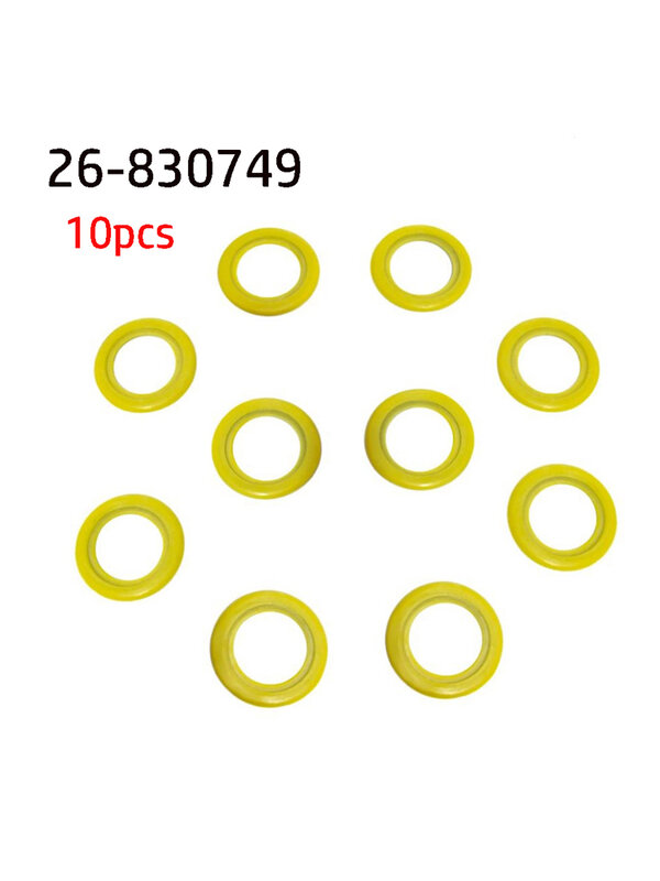 10pcs Yellow Plastic Oil Plug Washer Drain Screw Seals #26-8M0204693/26-830749 Suitable For/ For-Marine/ For-Mercruiser