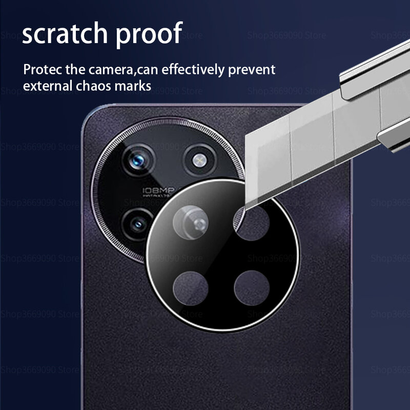 3 stücke hintere schwarze Objektivs chutz hülle für Realme 11 4g 5g Realm 11 Realme11 3D-Kameraobjektiv zurück gehärtetes Glas Anti-Scratch-Filme
