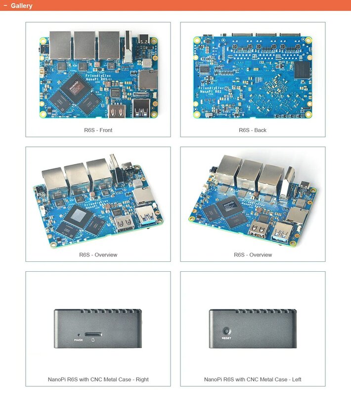 NanoPi R6S Kit & Combo, 8G RAM & 32G eMMC Rockchip RK3588S GPU&VPU Quad Cortex-A76 & A55 up to 2.4GHz&1.8GHz,2.5Gbps LAN,OpenWRT