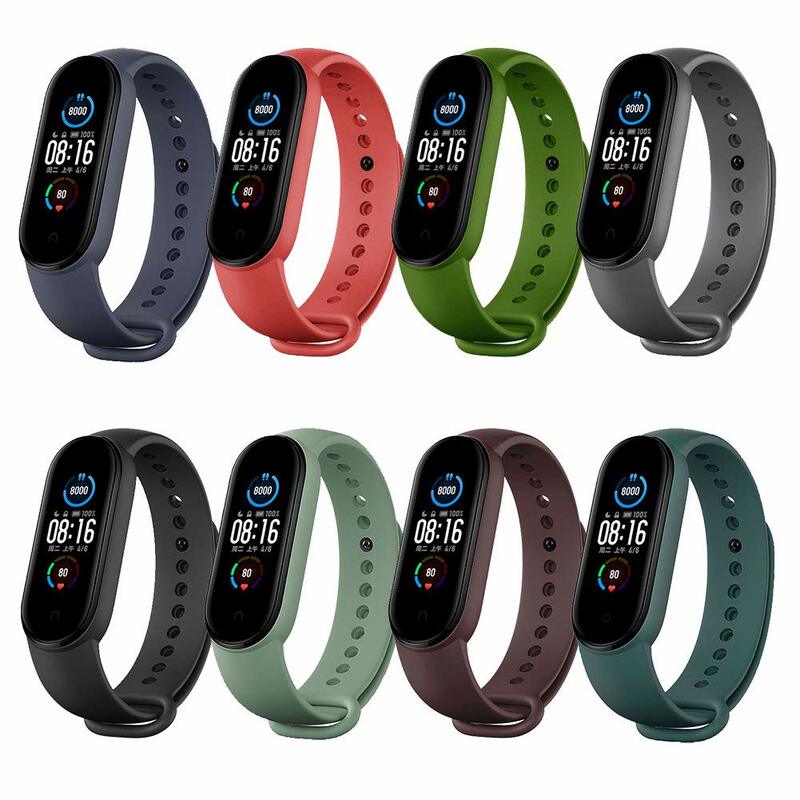 Silicone Watch Straps For Xiaomi Mi Band 7 6 5 4 3 Wristband sport Bracelet Wrist MiBand 3/4 band5 band6 Smartwatch Accessories
