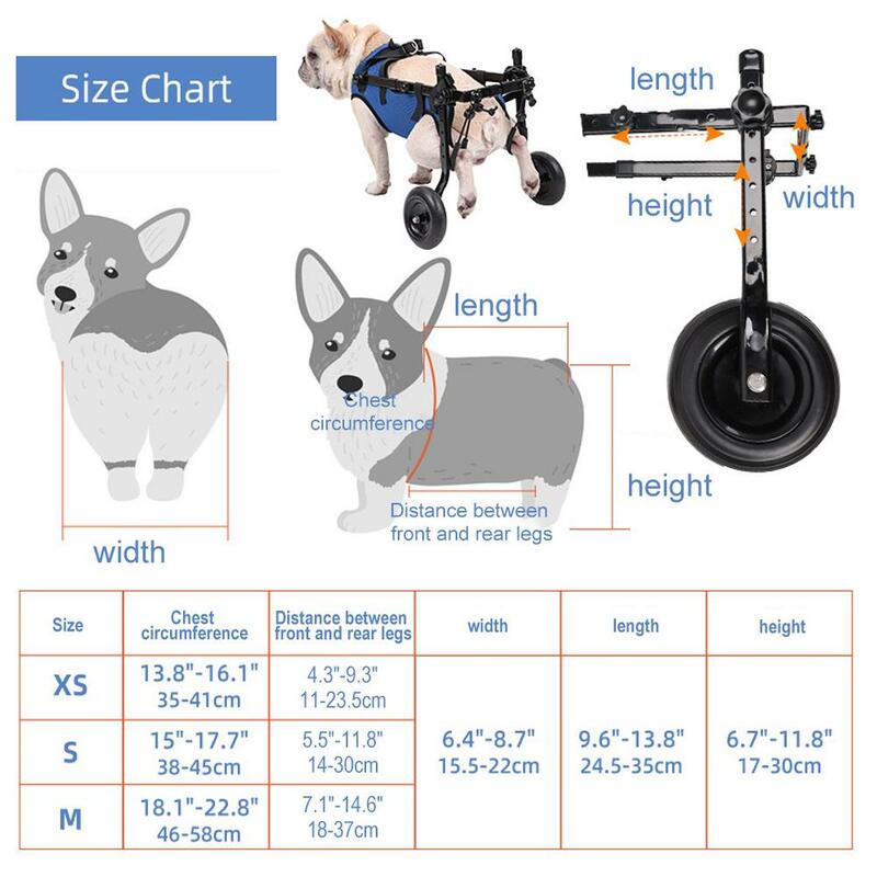 Pet Walk Booster Disability Adjustable Dog Hind Legs Bracket Cat Dog Injured And Weak Rehabilitation Aid Car