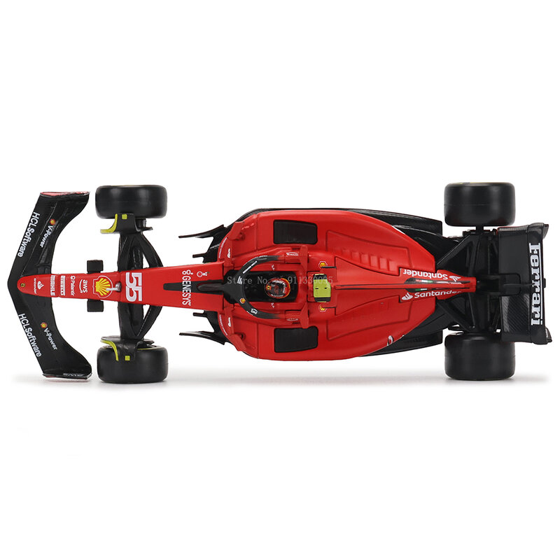 Bburago F1 2023 16 # ชาร์ลเลเลเลเลคเลโมเดลรถยนต์สคูเดอเรียเฟอร์รารี SF23 #55 Carlos Sainz อัลลอยรถตายของเล่นสะสมของขวัญ