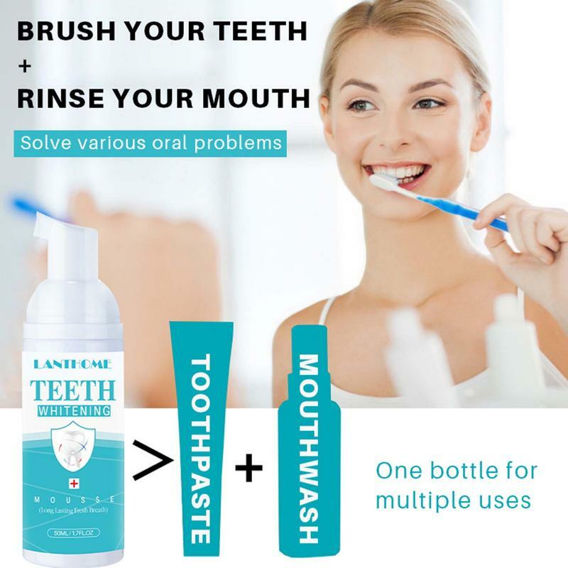 ミントフレッシュフォーム歯磨き粉、歯のホワイトニング、ディープクリーニング、リフレッシュ、超微細、リフレッシュ、汚れ除去、歯茎、50ml