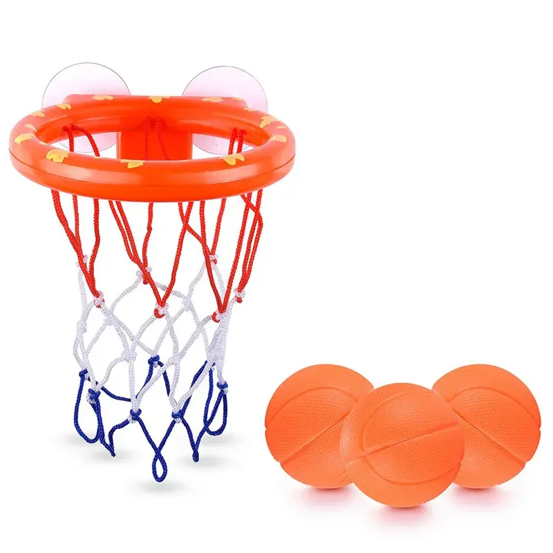 Mainan Mandi Bayi Air Basket Anak Rak Basket Mainan Kamar Mandi Basket Hoop dengan 3 Bola Anak Luar Ruangan Bermain Set Air Menyenangkan