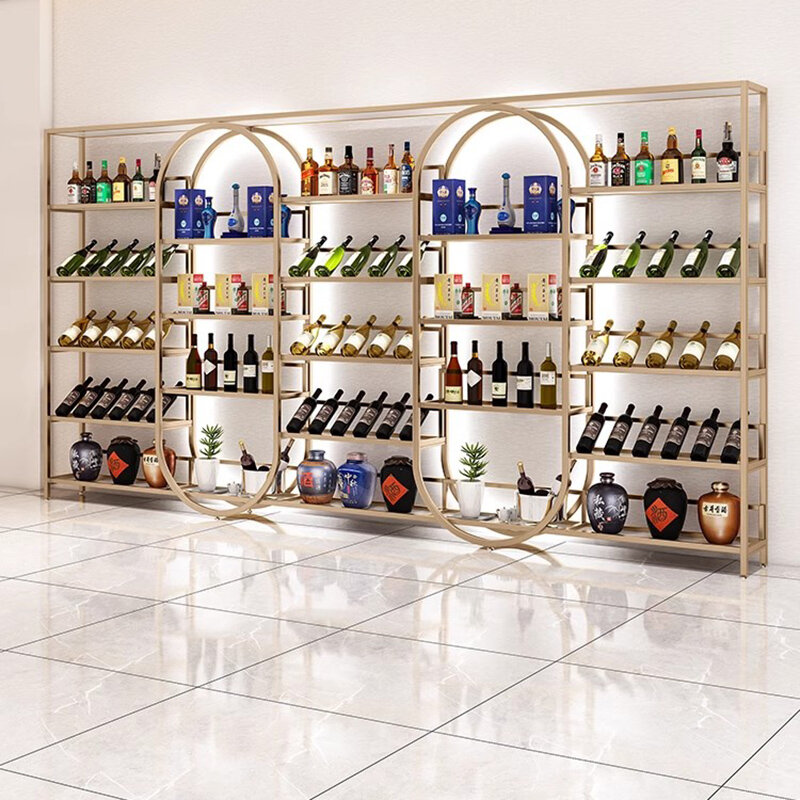 Shelf Drink Wine Cabinets Living Room Holder Cellar Aesthetic Wine Cabinets Free Shipping Mueble Para Vino House Accessories
