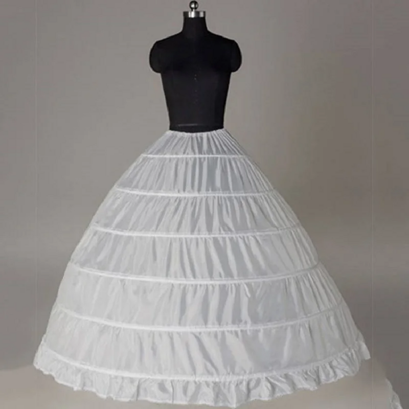 Новинка 2023, длинный свадебный подъюбник 6 цветов черного и белого цвета, бальное платье, Нижняя юбка, свадебные аксессуары