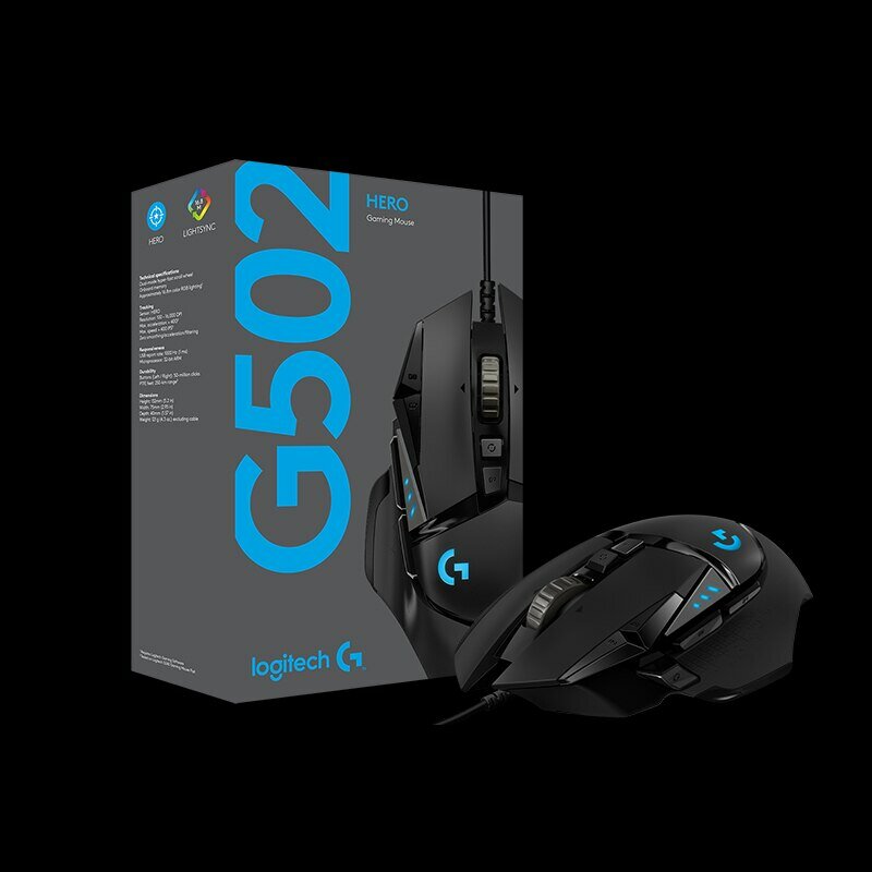 Logitech-G502hero Master Wired Gaming Mouse, 502 Esports Machinery, Eat Chicken Macro CS Programming Peripheral