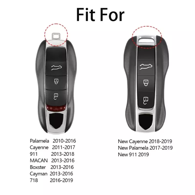 Effen Kleur Abs Voor Porsche Panamera Macan 718 Taycan 911 Cayman Boxster 9ya 971 Afstandsbediening Smart Auto Key Case Cover Fob Accessoires