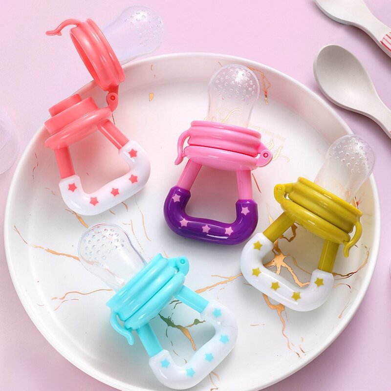 Podajnik owoców smoczek zabawka ząbkowanie z świeże jedzenie dla niemowląt zabawka ząbkowanie silikonowe woreczki dla małych dzieci chłopiec dziewczynka