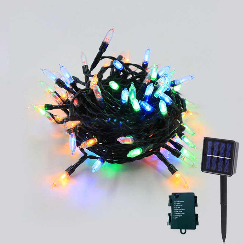 50LED Halloween Lights Battery Powered 8 Modes Colorful String Lights IP43 Waterproof For Indoor Outdoor Halloween Party Decor