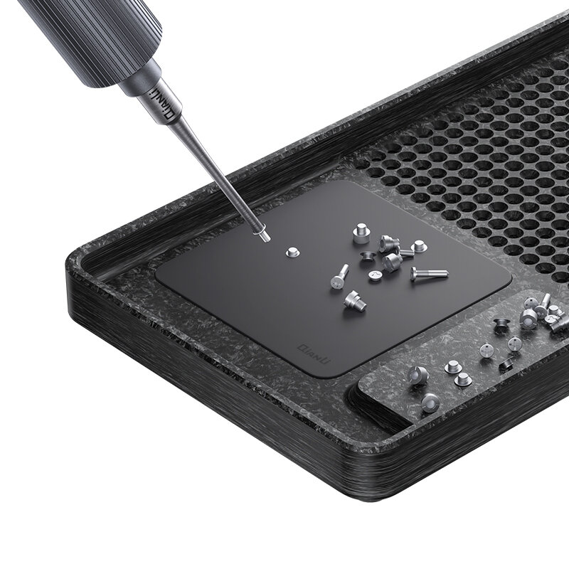 Qianli Mobile Phone Long Short Screws Black Synthetic Stone Hard Magnetic Storage Tray Precise Extraction Fast Repair Box