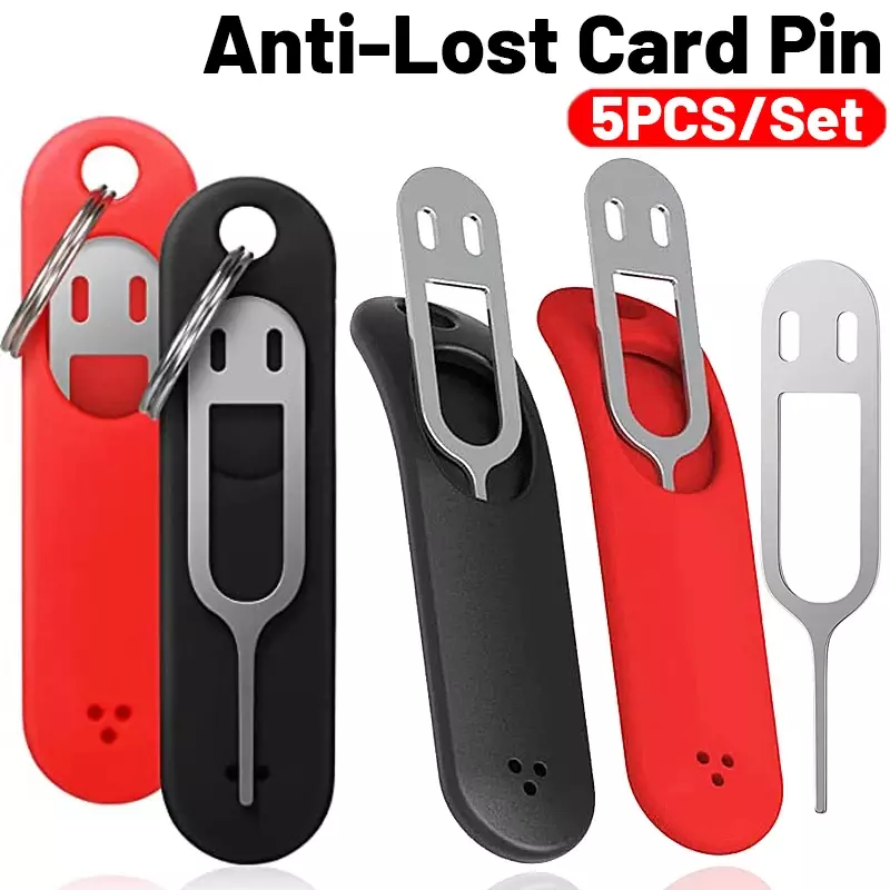 1/5PCS Funny Anti-Lost Card Pin for iPhone 14 13 Xiaomi Samsung Universal Sim Card Remover Tray To Open The Sim Card Eject Tool