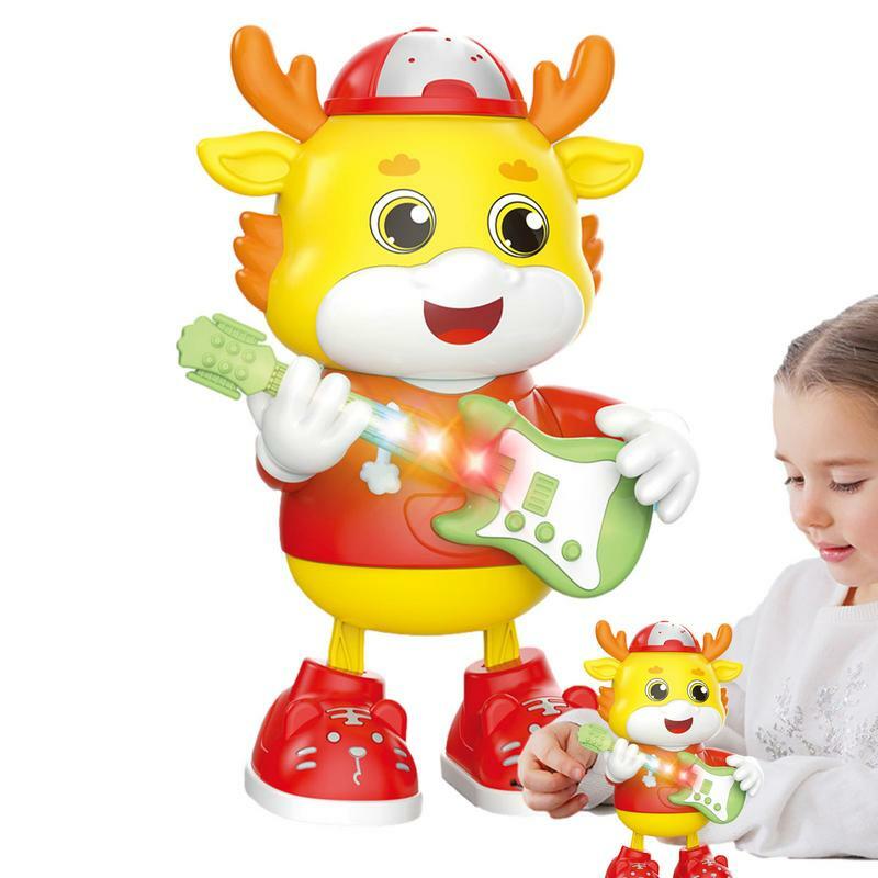 Giocattolo elettrico per bambini Cartoon Dancing Music Dragon Toy drago portatile giocattolo educativo per ragazze ragazzi bambini regalo di compleanno per bambini