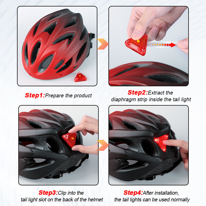 Fahrrad helm mit LED-Rücklicht für Erwachsene Fahrrad helm fit 58-62cm leicht atmungsaktiv bunte Fahrrad helme Zubehör