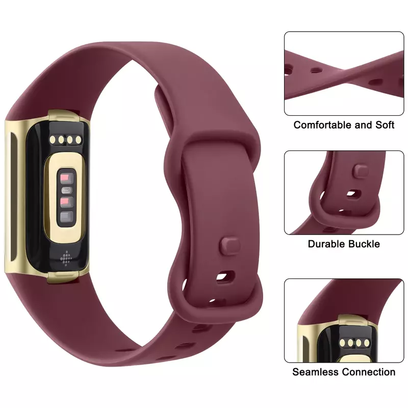 Bracelet de rechange en TPU pour Fitbit Charge 5, Sport, accessoires pour montre connectée