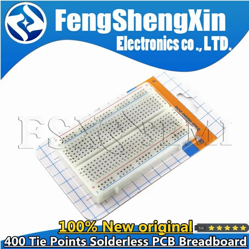 Solderless PCB Breadboard, 400 Tie Points, Mini Universal Protoboard, DIY Pão Board para Bus Test, Circuit Board, Novo, 1 Pc
