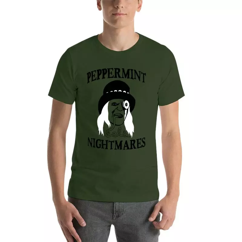 Pesadelos de hortelã-pimenta masculino camiseta, roupas hippie engraçadas