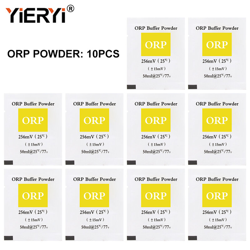 Yieryi-ORP Calibração Pó, Tampão ORP Tester, Fluido de Calibração Redox, 1 3 5 10 Pcs
