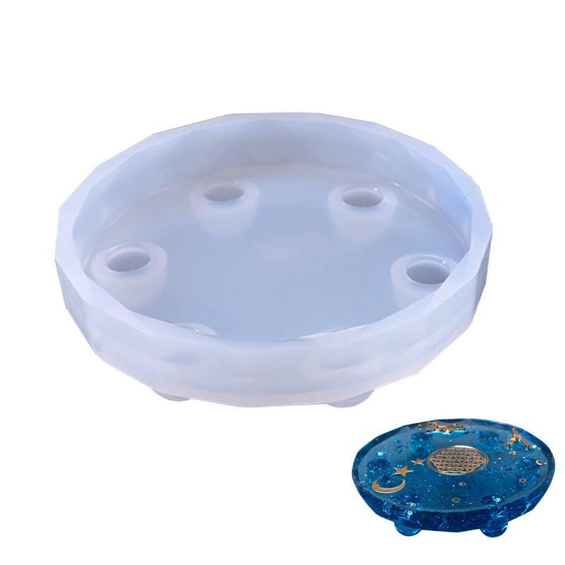 Round Resin Mold Epoxy Resin Casting Universal Crack Wear Resistant Soft Circle Resin Mold For Desktop Cabinets Decor Home