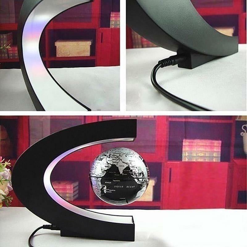 Flutuante globo de levitação magnética novidade bola luz led mapa do mundo eletrônico antigravidade lâmpada decoração para casa presentes criativos