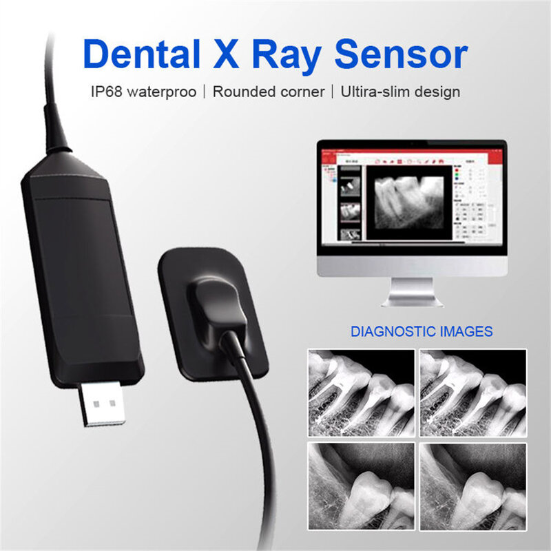 Venda quente digital intra-oral x-ray sensor usb dental dr x ray sensor de imagem rvg x-ray sensor mslfp12