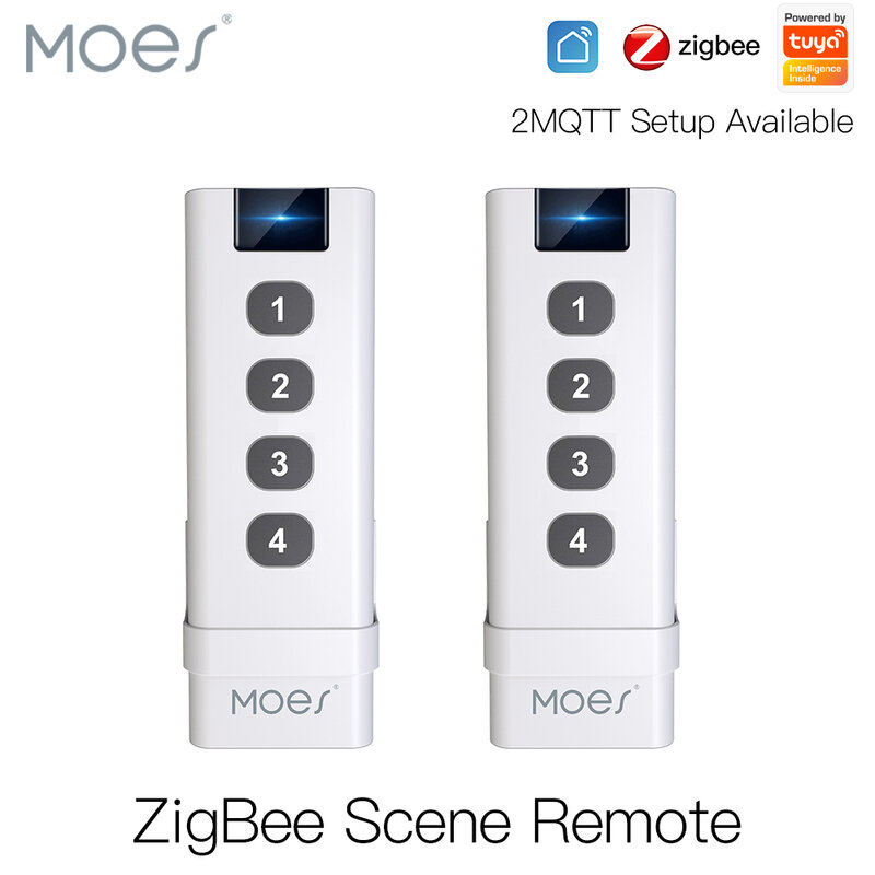 MOES Tuya Smart Leben ZigBee Smart Home Drahtlose Schalter 4 Banden Remote Tuya Zigbee Hub Erforderlich Keine begrenzung zu Kontrollieren home Gerät