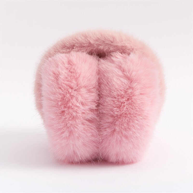 Anjj 핑크 털 귀마개, 귀여운 인조 토끼 모피 귀마개, 겨울 따뜻한 액세서리, 가장 친한 친구 자매 선물, 패션 신제품