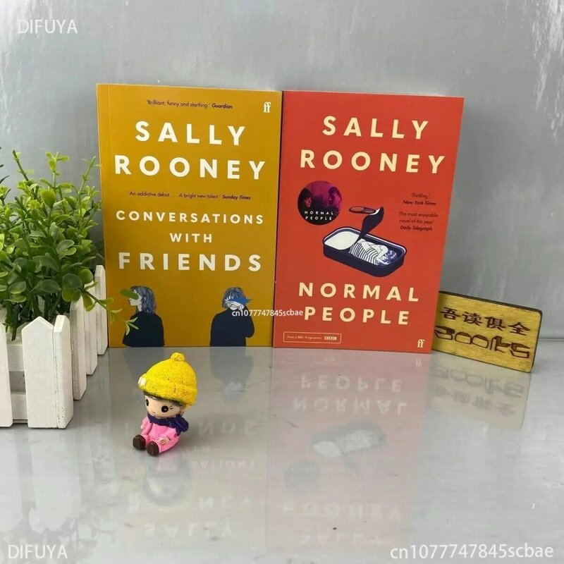 2 Bücher/Set Sally Rooney normale Menschen/Gespräche mit Freunden Leben Roman Erwachsenen Bett Zeit Lesen Bücher Fiktion