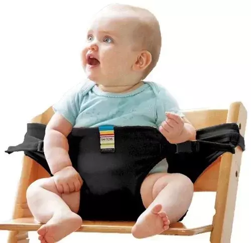 Portátil dobrável Baby High Seat Strap Cadeira infantil Alimentação infantil Capa de jantar com cinto de segurança Cadeira de viagem