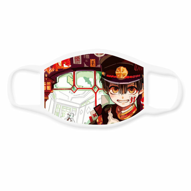 Toaleta Hanako-kun maska ochronna na twarz wielokrotnego użytku zmywalna maska Anime kreskówki dla dorosłych dzieci zmywalna tkanina mufla