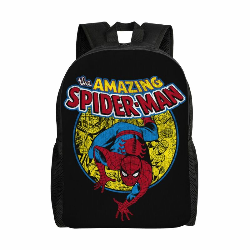 Niestandardowy plecak na laptopa Spider-Man dla kobiet, mężczyzn, podstawowy plecak na tornister szkolny w college'u