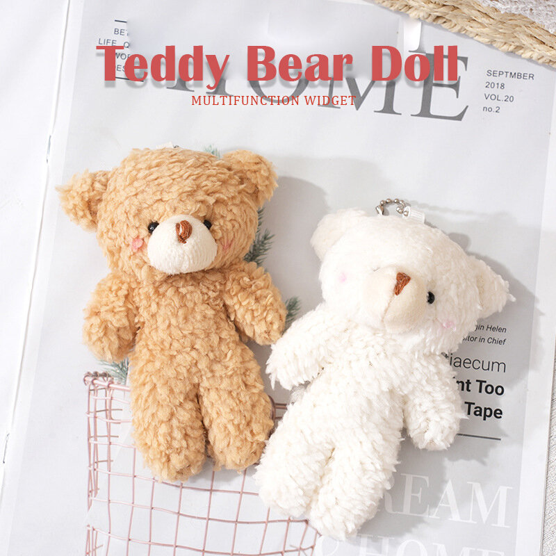 Blush Bear Plush Toy Chaveiro, Urso De Pelúcia Bonito, Bonecas De Pelúcia De Animais De Pelúcia, Acessórios Mochila, Pingente Chaveiro, Presente, 13cm