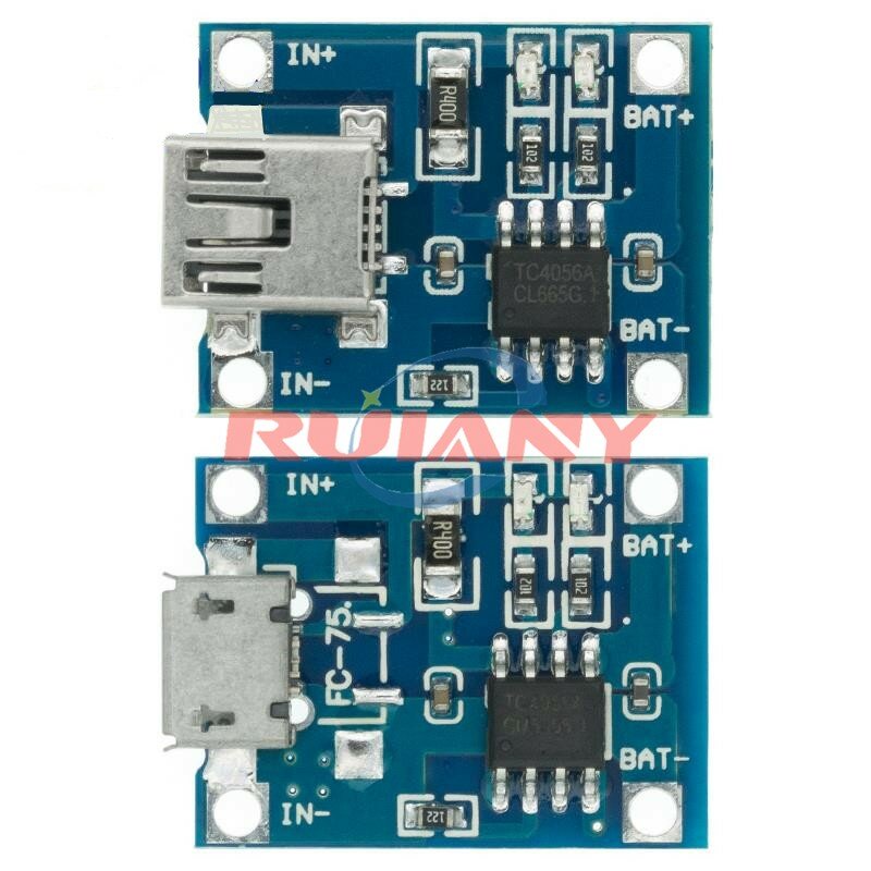 Typ-C/Micro-USB 5V 1a 18650 tp4056 Lithium-Batterie lade modul Lade karte mit Schutz Doppel funktionen Schutz platine