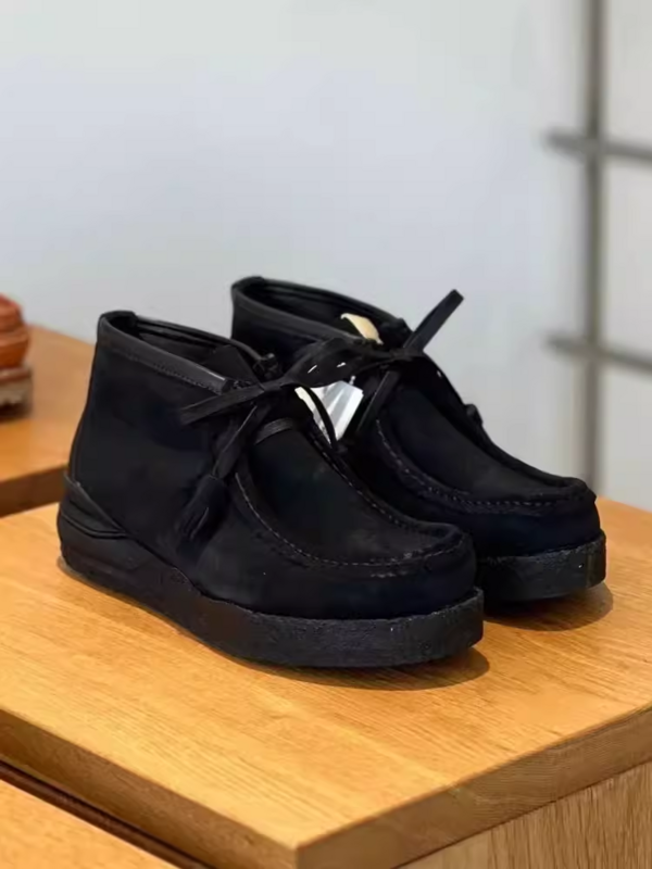 VISVIM-Retro sapatos de elevação e botas, botas de sola grossa