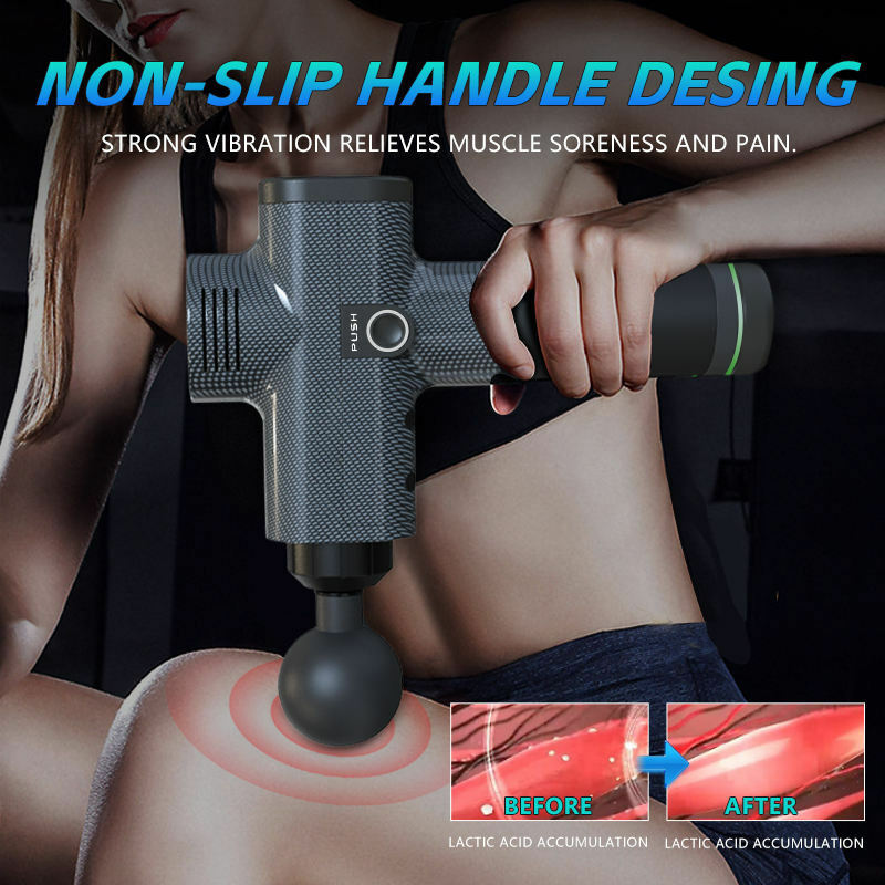 Pistola de vibração elétrica para alívio das dores musculares, Massagem para ginástica, Massageador de tecido profundo, Relaxamento muscular