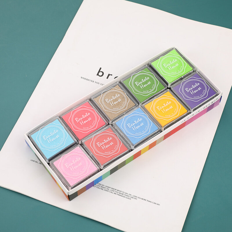 20 Stück riesige Tinten pads mehrfarbige Stempel pads kreative Regenbogen-Inkpad-Stempel öl für DIY Craft Scrapbooking-Stempel kissen