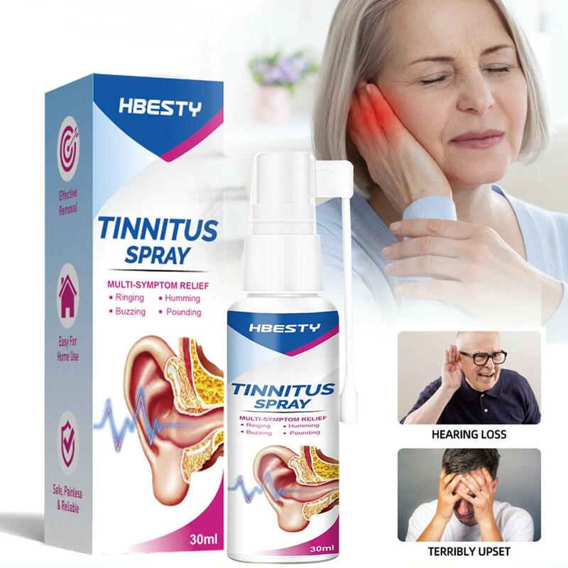 Limpador de ouvido com spray de zumbido, tratamento para canal auditivo e audição, difícil de ouvido, desconforto, solução de limpeza